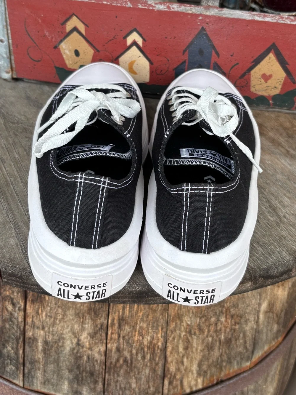 Converse Chuck Taylor All Star Move Black Canvas Platform Sneakers